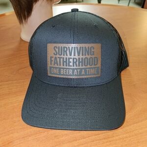 Surviving Fatherhood One Beer At A Time Trucker Snapback Hat Cap